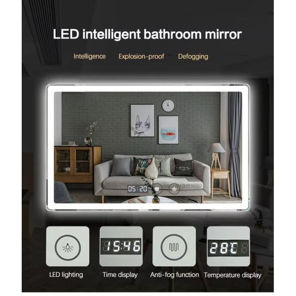 Anti-fog Smart Touch Switch Bathroom Modern Wall Led Mirror