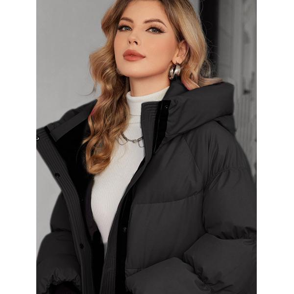 women short coat with contract colours and nice quality, Loose Style With Down Filling, modern models, bright colours, oversize, nice length, hooked, outside jacket, casual style