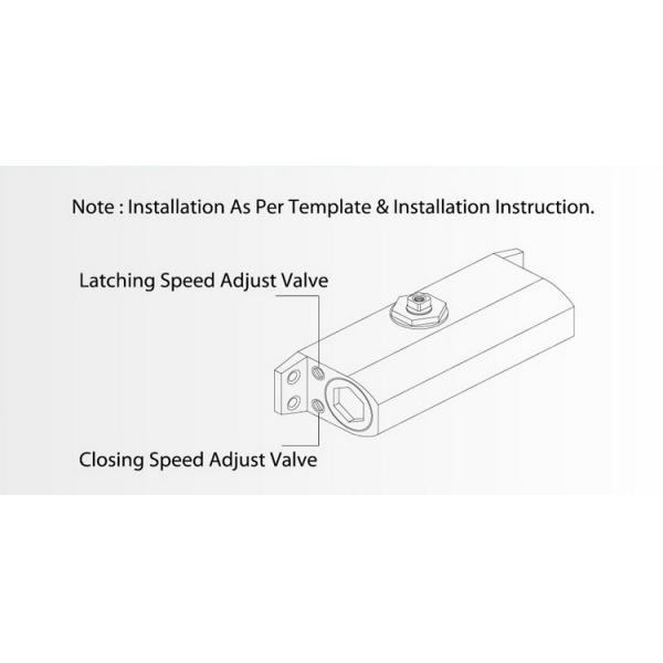 Fire Safety Small Aluminum Door Closer Light Duty Regular Arm Noiseless Easy Close