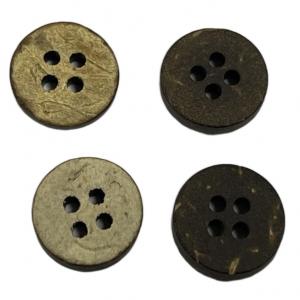 China 4 Hole 11mm Sewing Knitting Garment Natural Material Buttons / Coconut Buttons on sale