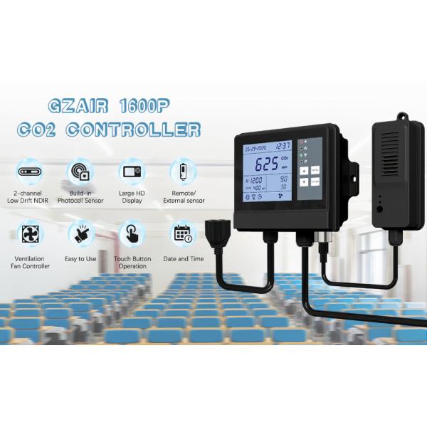 OEM PPM CO2 Greenhouse Climate Controller For Planting Tent Direct Exhaust Fan