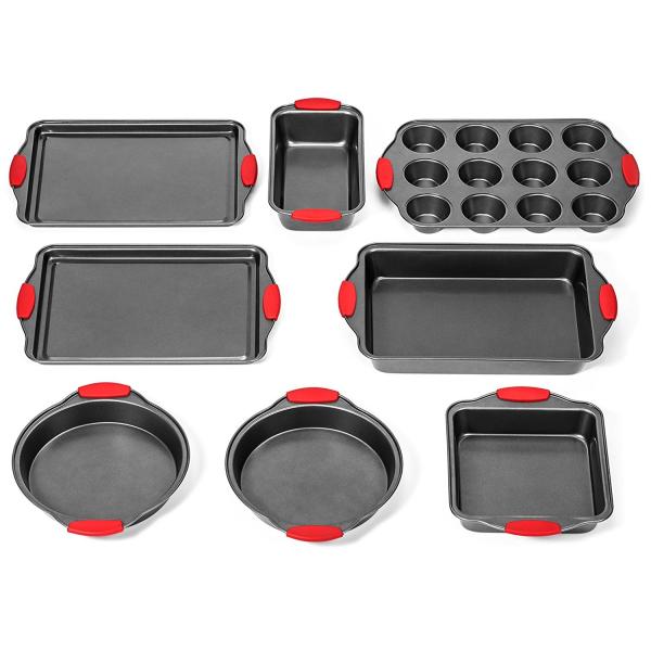 8 Piece Ultra NonStick Baking Pans Set Bakeware Set Cookware Set
