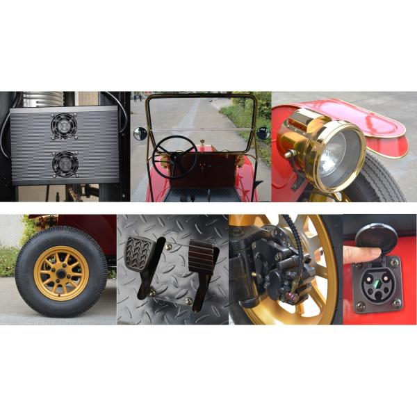 CE Approval Antique Electric Car 11 Seats Car Grade Painting