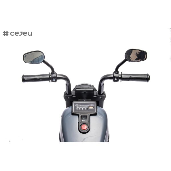Electric Kids Motorcycle Toy, Music & Lights, Hand Acceleration & Foot Brake, 6V4.5AH