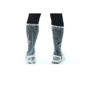 Cheap Transparent Slip Resistant Disposable Shoe Covers With Elastic Cuff wholesale