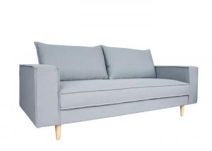 Cheap Fabric sofa pure foam padded seats one piece seat cushion french stitching timber leg wholesale