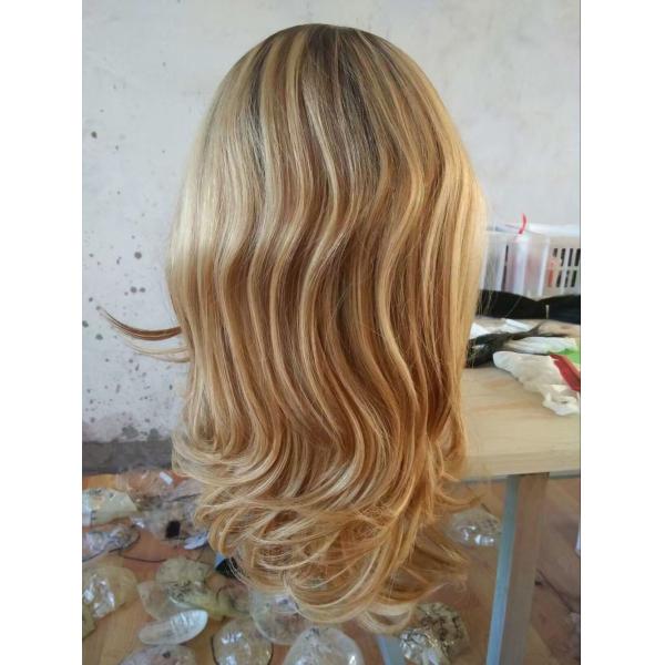 Factor Price Perfect Quality European Virgin Human Hair Jewish Wigs Ombre Color
