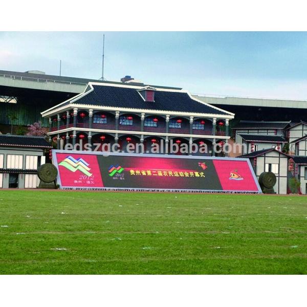 p10 outdoor full color football stadium perimeter led screen display