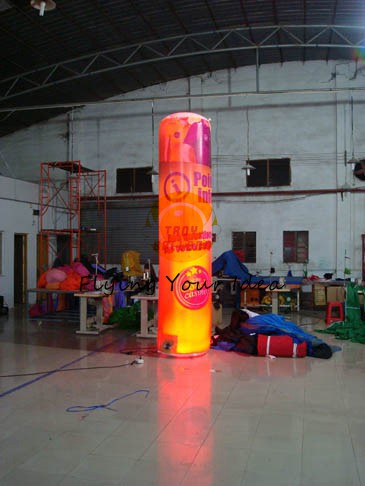 5m Customized Color Advertising Helium Balloons Inflatable Pillar With Light For Party