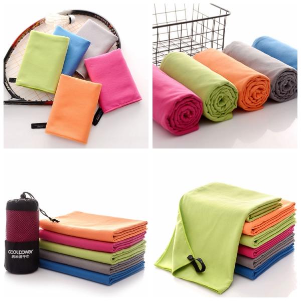 Sustainable Custom Gym Towel , Microfibre Swimming Towel Machine Washable