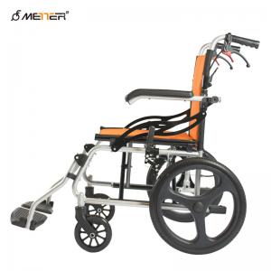Cheap Linkage Brake 125KG Aluminium Manual Foldable Wheelchair wholesale