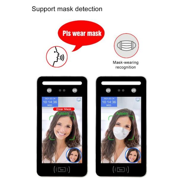 8 Inch Facial Recognition Access Control System With Wifi Wireless RFID Card