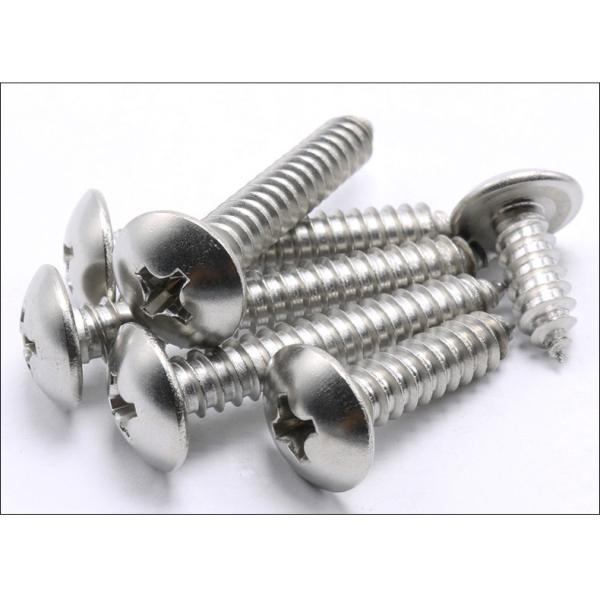 316 Stainless Steel Extra-Wide Rounded Head Screws for Sheet Metal Truss Head Phillips Drive Tapping Screws