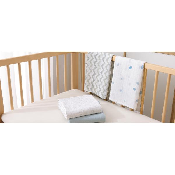 4-Piece Muslin Swaddle Blankets, Receiving Baby Blanket for Newborns