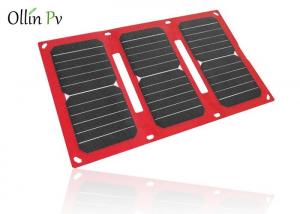 Cheap Portable Solar Charger Bag 4 Fold Red Color Mobile Photovoltaic Charging Device wholesale