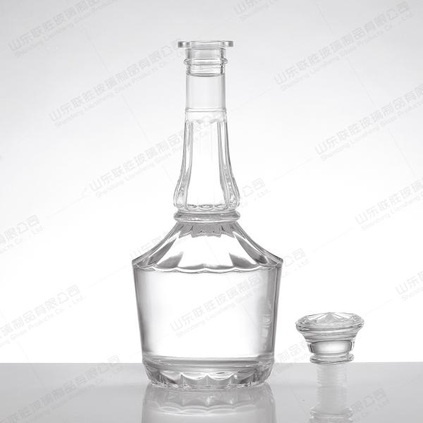500ml 750ml Glass Empty Bottles Liquor Wine Gin Whisky Vodka Glass Bottle With Cap