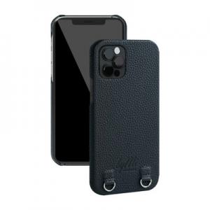 Cheap OEM Protective Iphone Case , Real Leather Mobile Phone Case With Detachable Strap wholesale