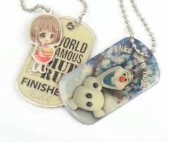 Cheap Zinc Alloy Dog Tags Supplier Customized laser engraved metal luggage tags Necklaces for Decorations wholesale