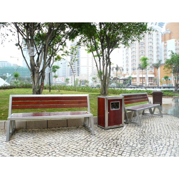 Stainless Steel Commercial Outdoor Trash Cans Rustproof For Garden Park