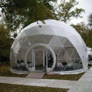 Cheap Outdoor Hotel Camping PVC 10m Geodesic Dome Tent With Door Dome Camping Tent Dome Party Tents wholesale