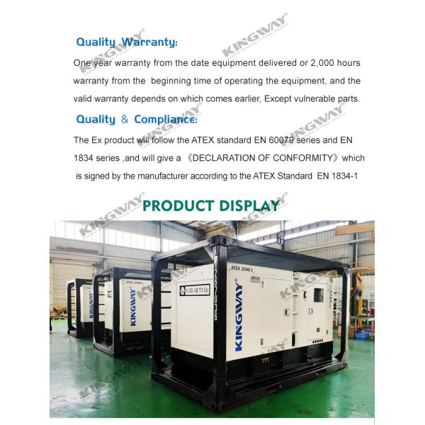 Hazardous Area 250KVA Zone 2 Hazardous Area Explosion Proof Diesel Generator
