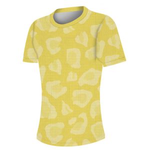 China Leopard Stripes 100gsm Athletic Teamwear Womens Full Round Neck T Shirt on sale