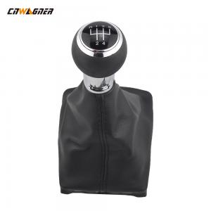 Custom Car Genuine Leather Boot Manual Speed 5 Gear Stick Shift Lever Knob For Audi A3 5/6