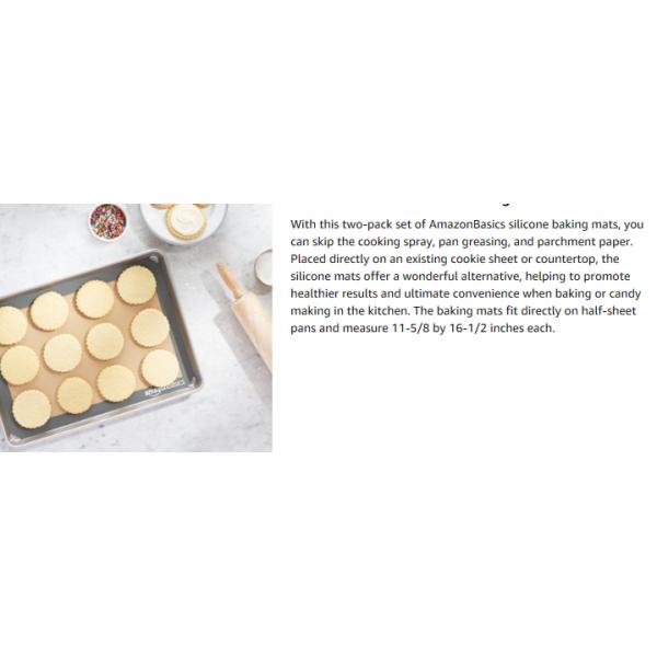 FBT010602 for wholesales pack of 2 oven baking non-stick silicone mat