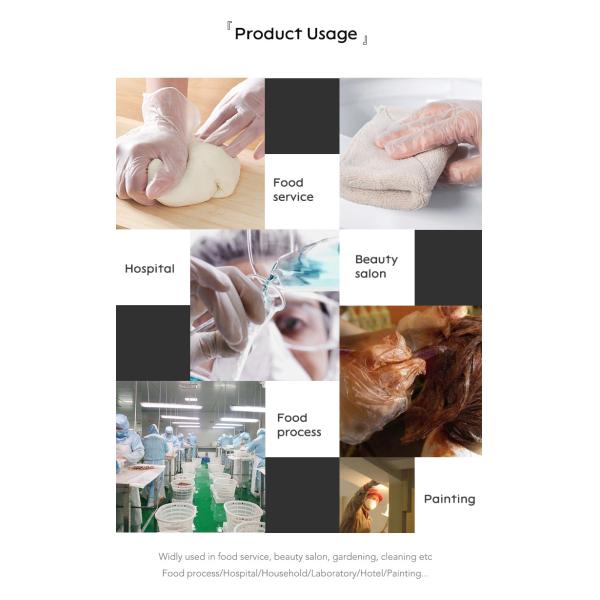Food Grade Household Cleaning Clear Powder Free Pvc Vinyl Examination Gloves