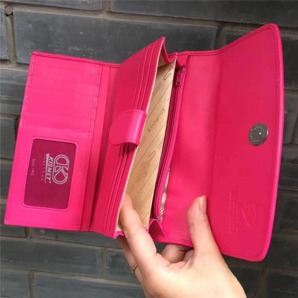 Cute Authentic Stingray Skin Lady Long Kitty Cat Trifold Wallet Genuine Leather Female Clutch Card Bag Women Coin Purse