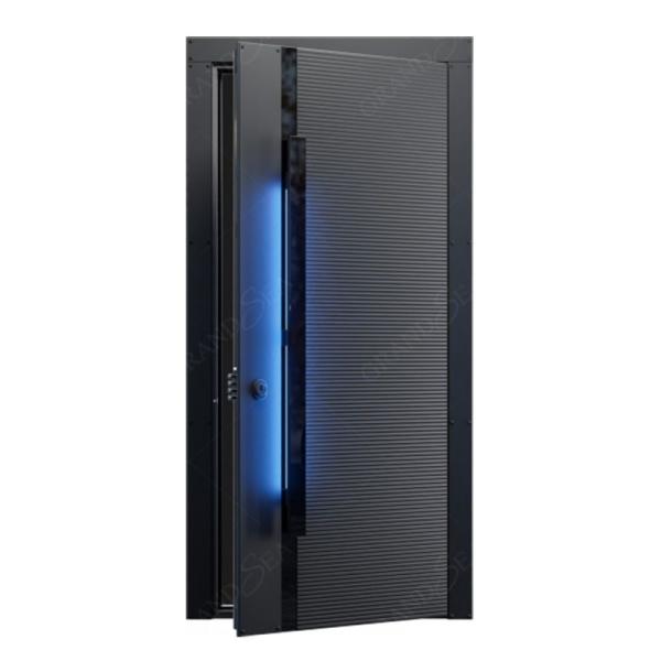 Aluminum Door Stainless Steel Security Door with Smart Lock with Light for House