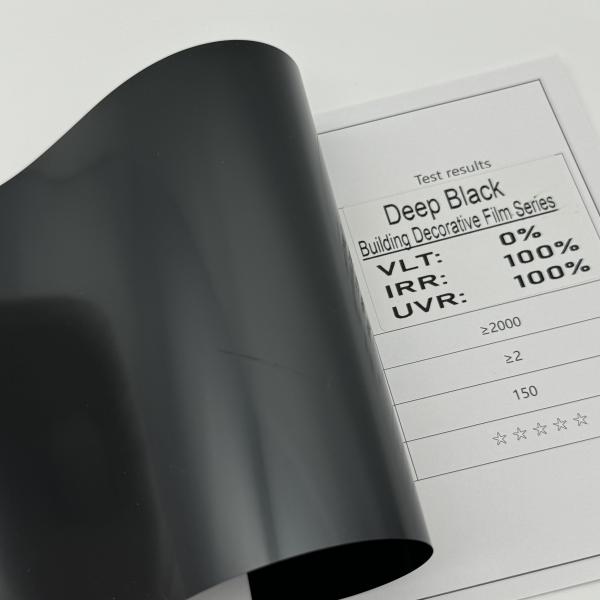 Deep Black Office Building Window Tinting UV Rejection Skin Care Building Film