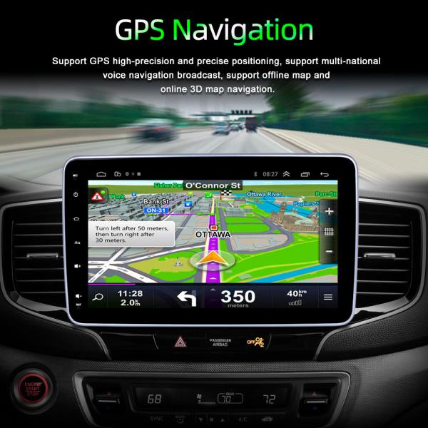 A7 10.1 Inch Android Car Stereo 1024*600 ROHS Single Din Navigation PS 360 Degree