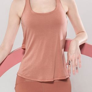 Modale Womens Longline Sports Bra Loose Breathable Solid Pattern