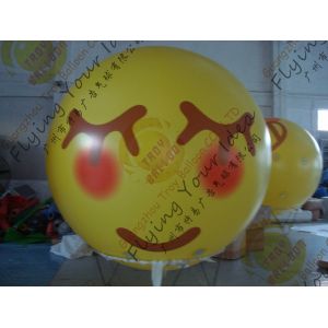Amazing Round Inflatable Advertising Balloon Attractive Smile Design