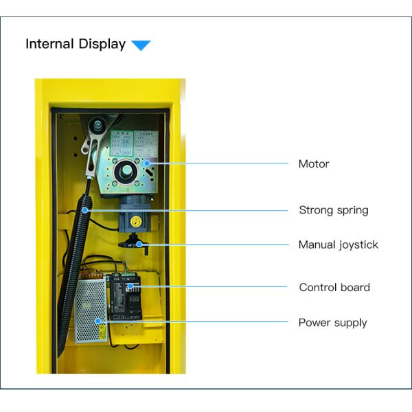 Adjustable 3-6s Electric Boom Barrier for Parking Lot Anti-Corrosion and Anti-Fading DC24V Motor Power 80W/120W AC220V±10% Power Supply