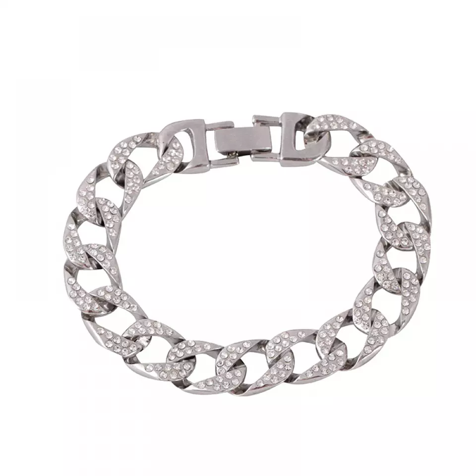 Engagement Gold Rhinestone Bracelet LOVE Engraved Bangles For Women