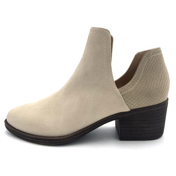 Customized Ladies Ankle Boots With Mid Calf Height High Heel