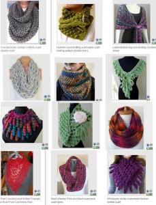 China Fashion Accessory New Style Knitting Scarf Loopschal Wave Knit Scarf, Crocheted Ruffle Sca on sale