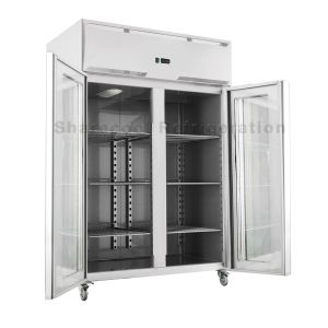 Cheap Monoblock R404a Stainless Steel Upright Freezer Defrosting Glass Door wholesale