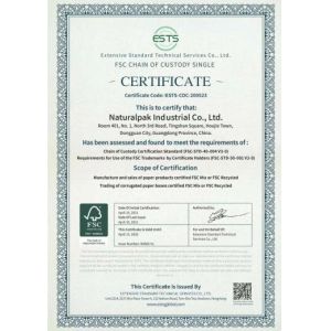 Dong Guan Naturalpak Industrial Co., Ltd. Certifications