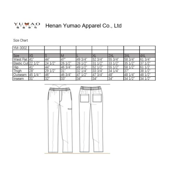 Cotton Polyester Blend Chef Work Pants For Hotels Restaurant