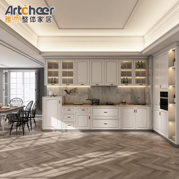 High Durability Pure White / Blue Shaker Style Kitchen Cabinets Manufactured By Vietnam