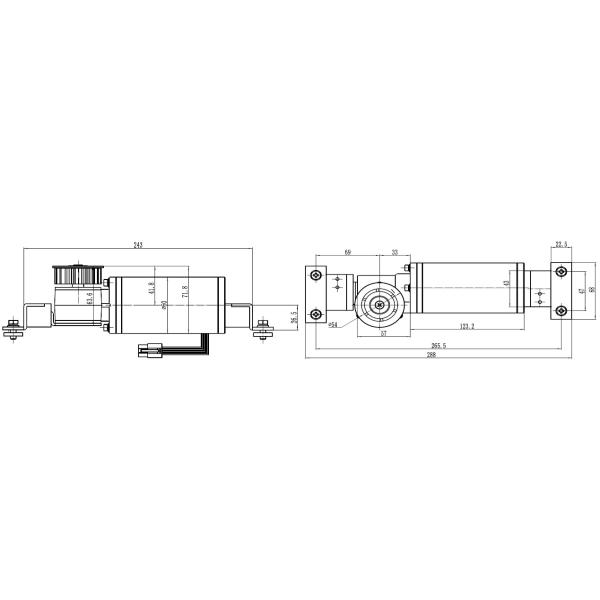 Slim Automatic Sliding Door Motor High Efficiency With Special Gearbox