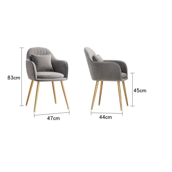 Modern Fabric Dining Chair for Kitchen Hotel Living Room