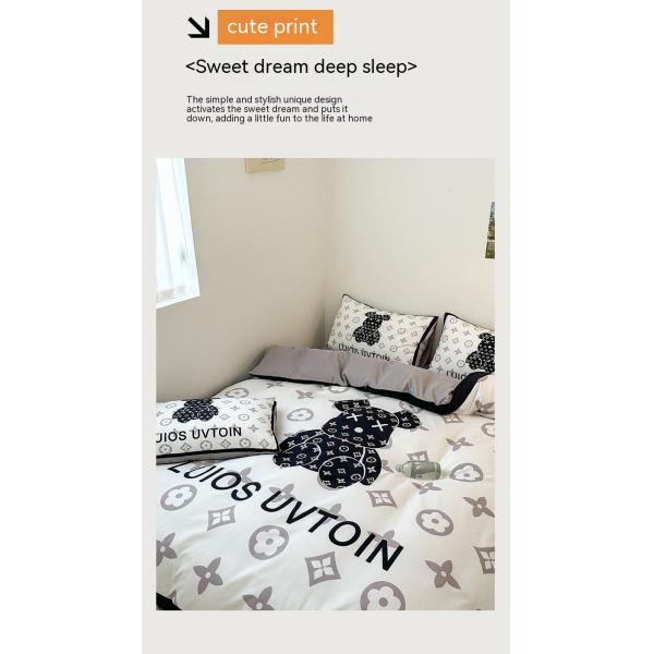 100% Polyester White Bedding Set for Wedding Luxury Bedspreads and Sheets Collections