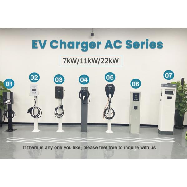 32A Wall Mount AC DC EV Charger with 2.8 LCD Touch Screen CE/UL/TUV Certified