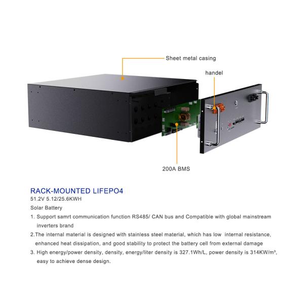 RS232 Communication Port 20Kwh 40Kwh Lifepo4 Battery for Solar Energy Storage Solution