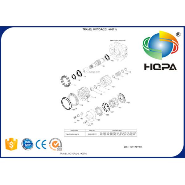 XKAH-00111 XKAH00111 Travel Motor Seal Kit For Hyundai R250-7 R220-7