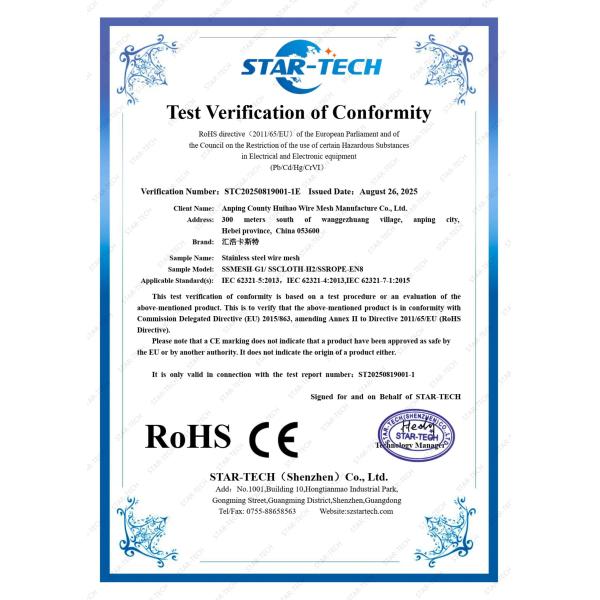 2.0mm 316 Stainless Steel Rope Mesh Safety Nets Used For Zoo Enclosures